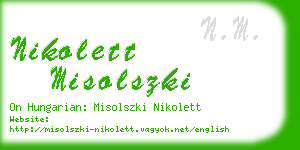 nikolett misolszki business card